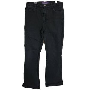 Not Your Daugher's NYDJ Jeans Size 8 Black Lift Tuck Boot Leg Embellished High